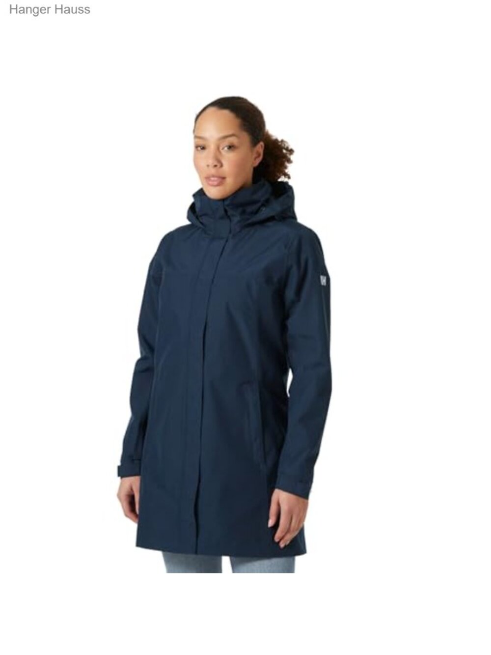 Women's Long Rain Jacket Waterproof Hooded Trench